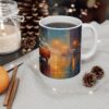 Rainy Street Vw Campervan Painting Mug