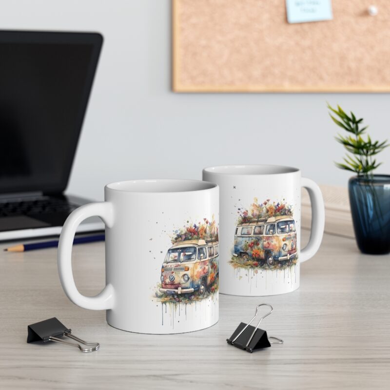 Watercolour Campervan Mug