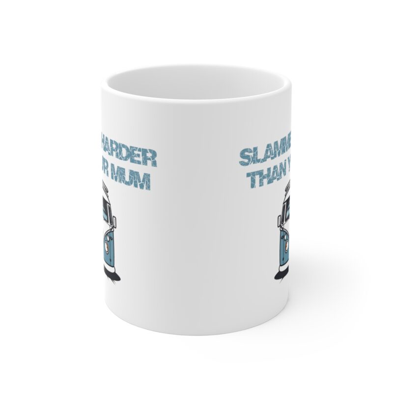 Slammed Harder Than Your Mum Funny Vw Camper Mug