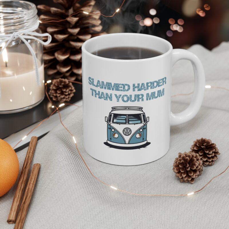 Slammed Harder Than Your Mum Funny Vw Camper Mug