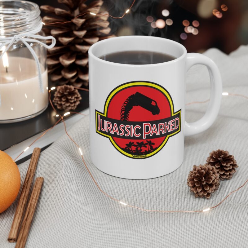 Jurassic Parked Funny Vw Camper Mug