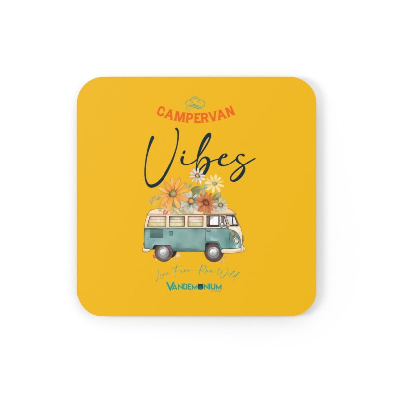 Campervan Vibes Corkwood Coaster Set