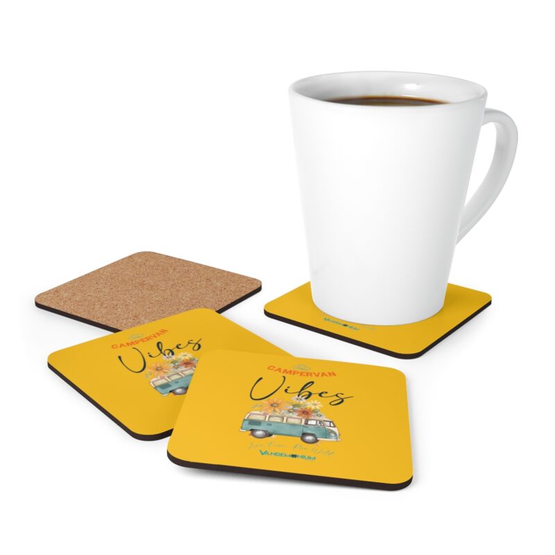 Campervan Vibes Corkwood Coaster Set