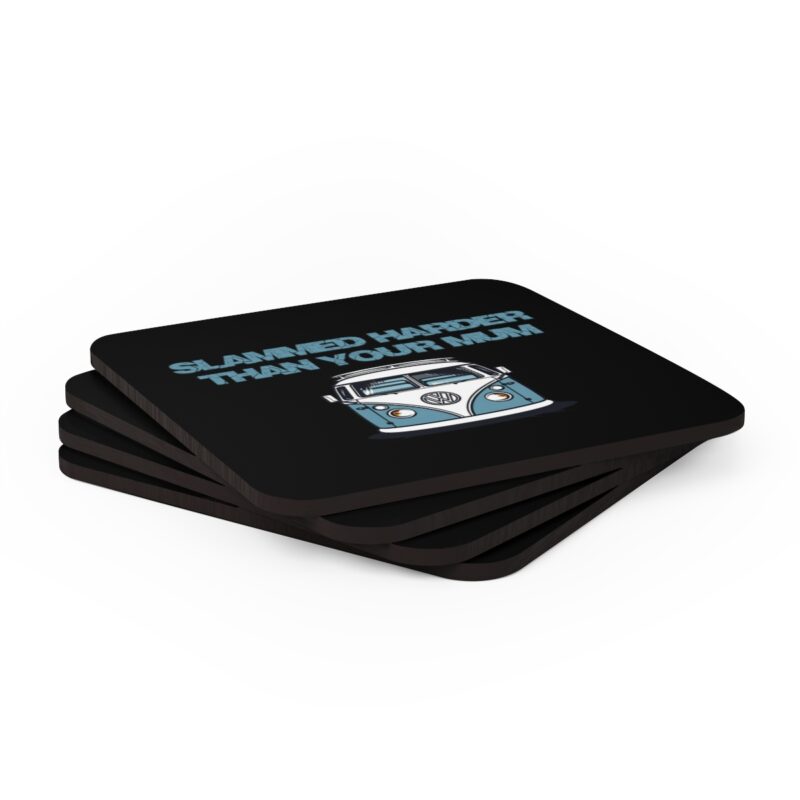 Slammed Vw Camper "slammed Harder Than Your Mum" Funny Coaster Set