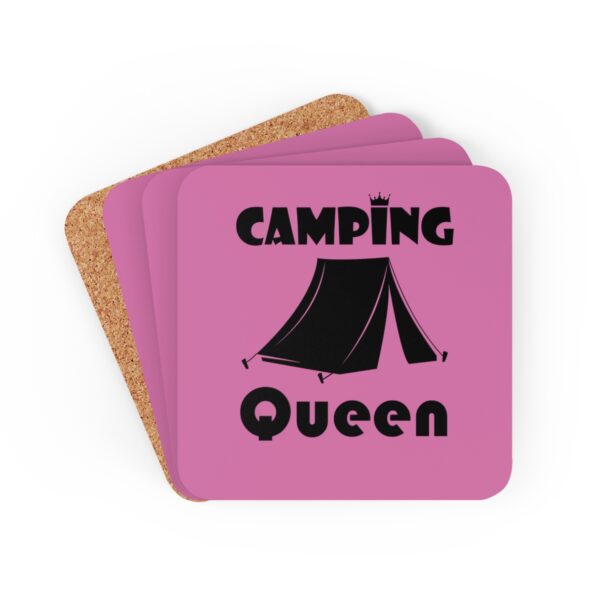 Camping Queen Corkwood Coaster Set