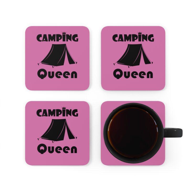 Camping Queen Corkwood Coaster Set