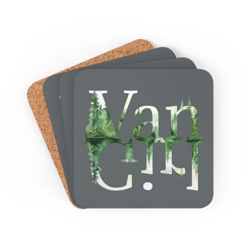 Outdoor Van Girl Corkwood Coaster Set