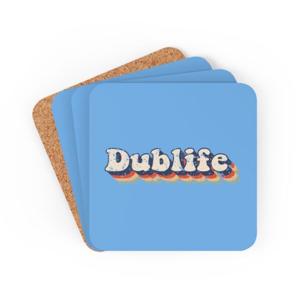 Blue Dublife Corkwood Coaster Set