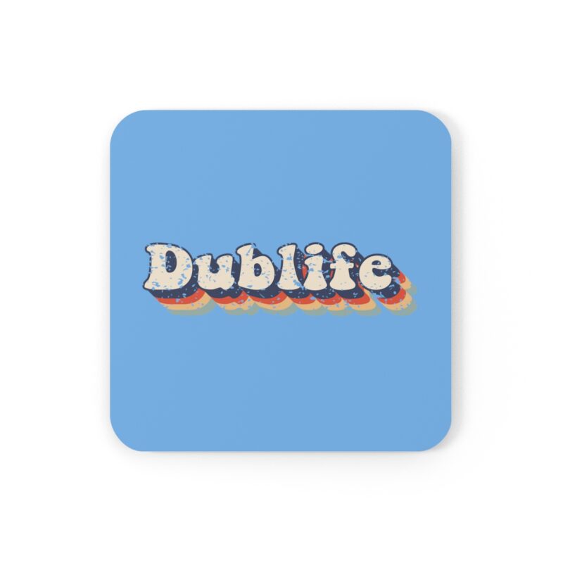 Blue Dublife Corkwood Coaster Set