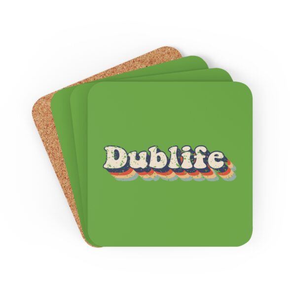 Green Dublife Corkwood Coaster Set