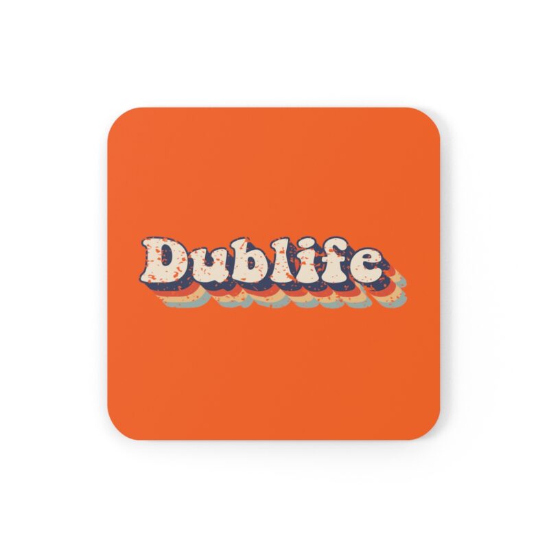 Orange Dublife Corkwood Coaster Set