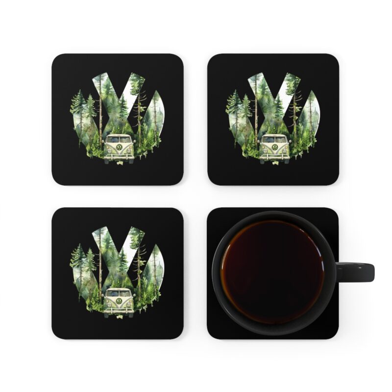 Vw Jungle Dubber Corkwood Coaster Set