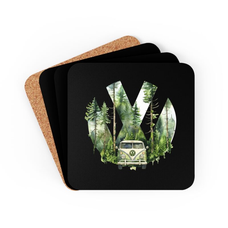 Vw Jungle Dubber Corkwood Coaster Set