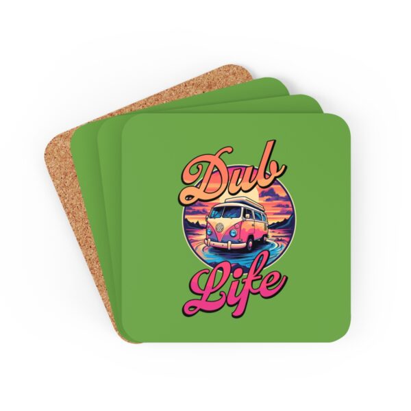 Vw Camper Dub Life Green Coaster Set