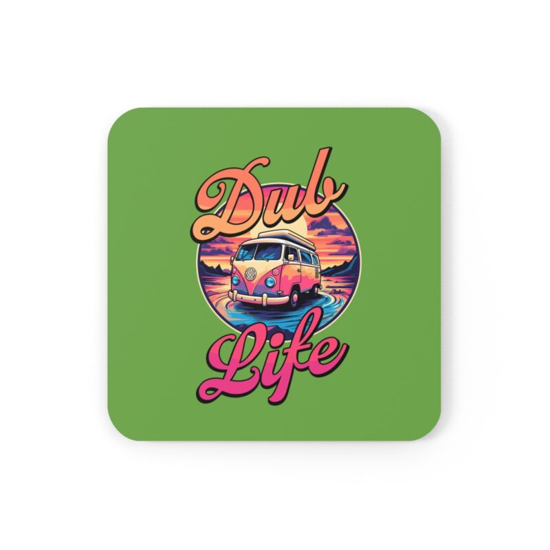 Vw Camper Dub Life Green Coaster Set