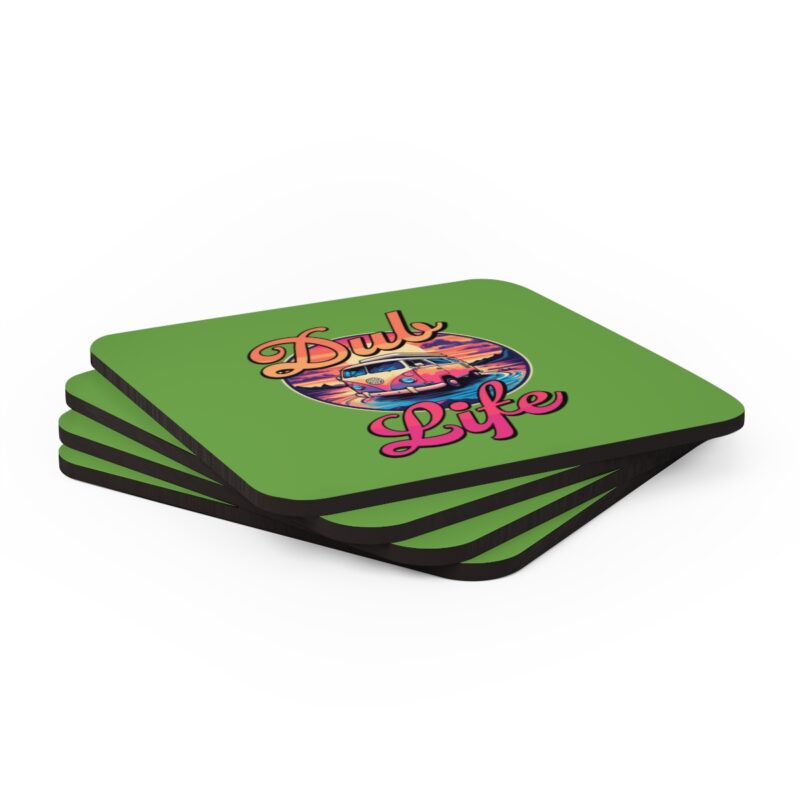 Vw Camper Dub Life Green Coaster Set