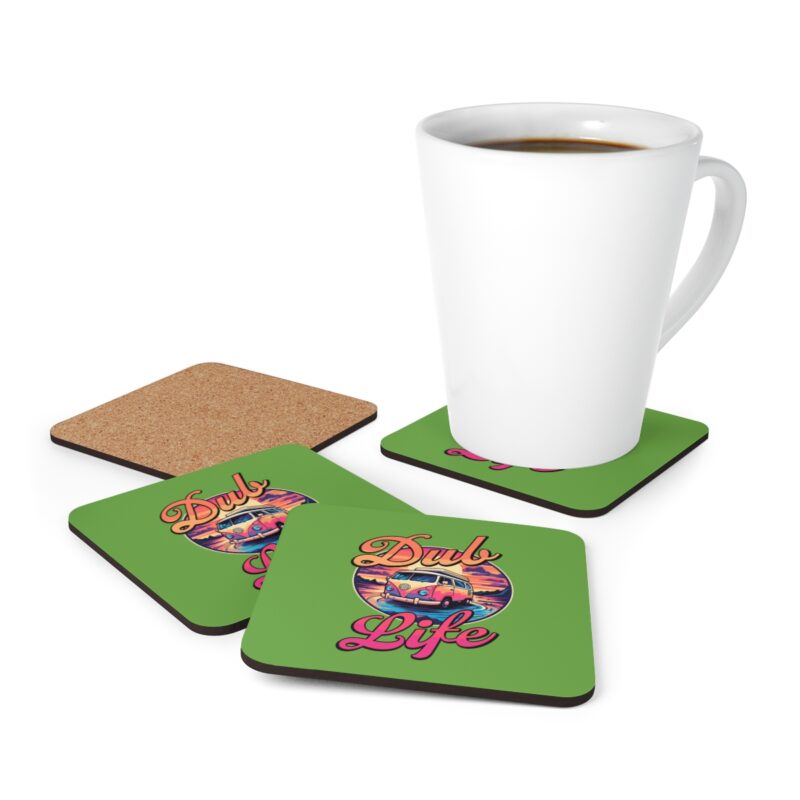 Vw Camper Dub Life Green Coaster Set