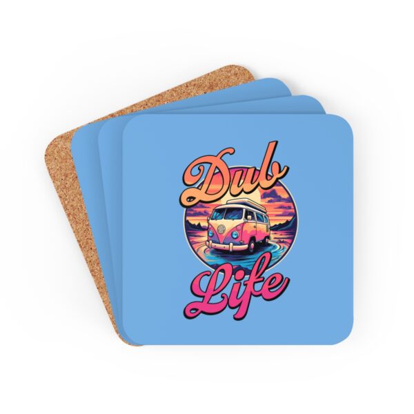 Vw Camper Dub Life Blue Coaster Set