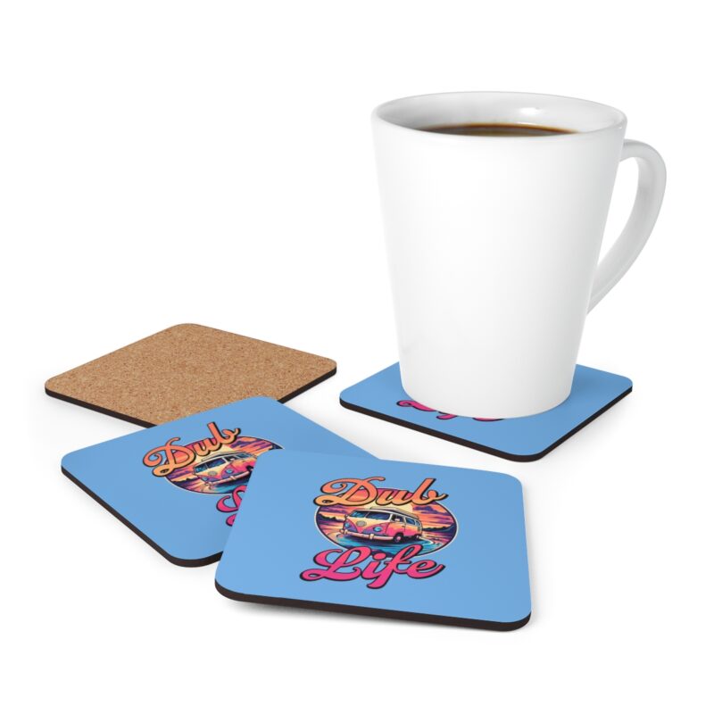 Vw Camper Dub Life Blue Coaster Set