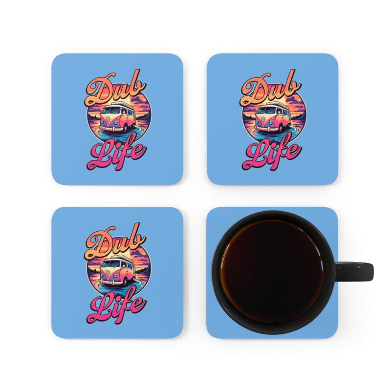 Vw Camper Dub Life Blue Coaster Set