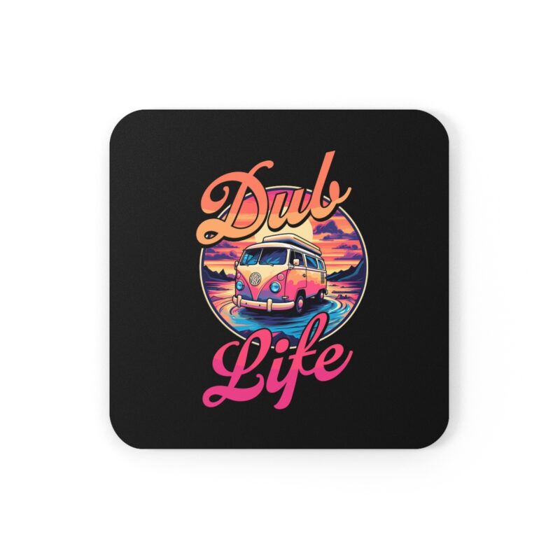 Vw Camper Dub Life Black Coaster Set