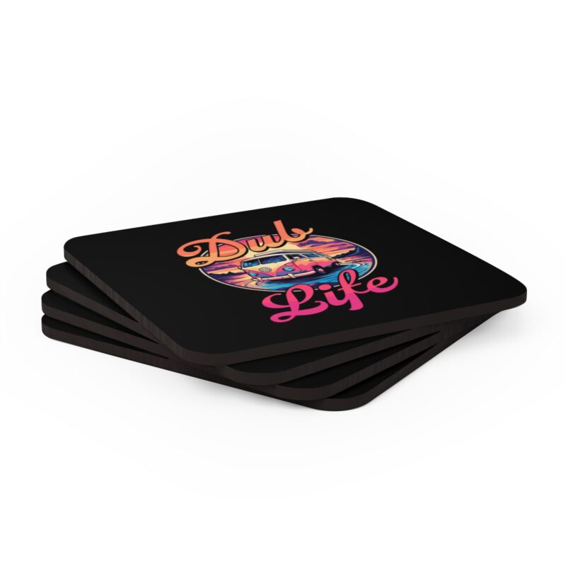 Vw Camper Dub Life Black Coaster Set