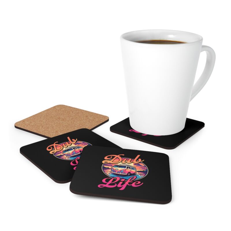 Vw Camper Dub Life Black Coaster Set