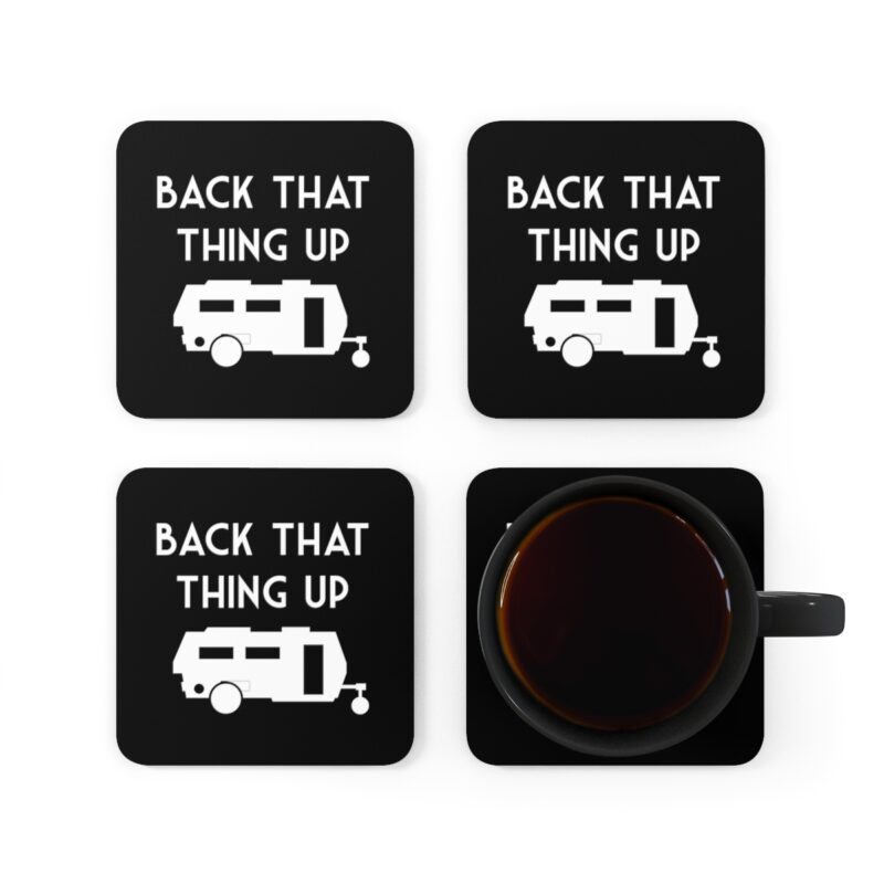 Back That Thing Up Funny Caravan Coaster Set