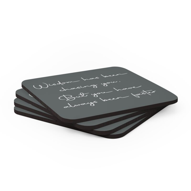 Wisdom Has Been Chasing You Funny Coaster Set