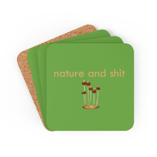 Nature And Shit Mushroom Coaster Set