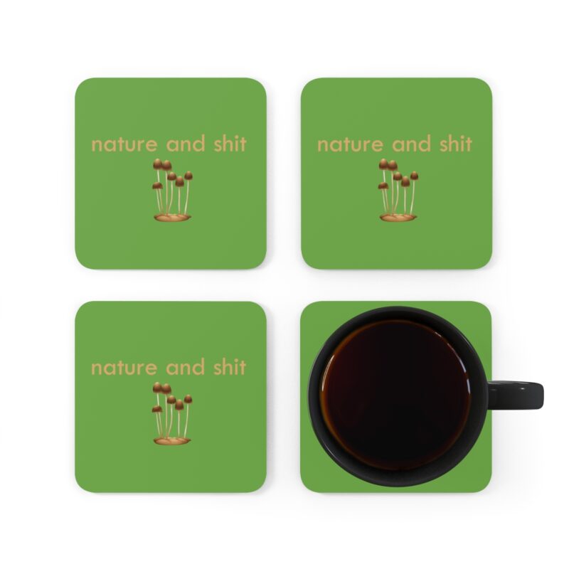 Nature And Shit Mushroom Coaster Set