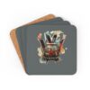 Rusty Vw Camper Corkwood Coaster Set