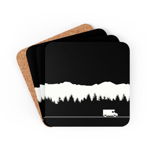 Motorhome In The Mountains Coaster Set