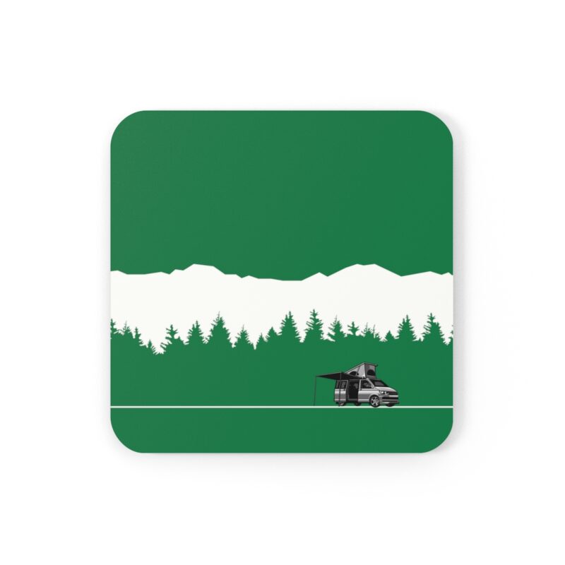 Vw T4 Camping In The Mountains Coaster Set