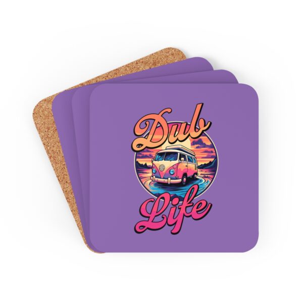 Vw Camper Dub Life Purple Coaster Set