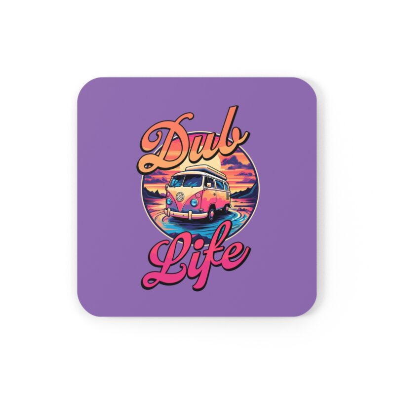 Vw Camper Dub Life Purple Coaster Set