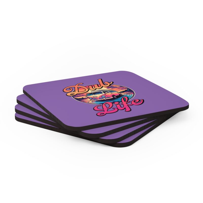 Vw Camper Dub Life Purple Coaster Set