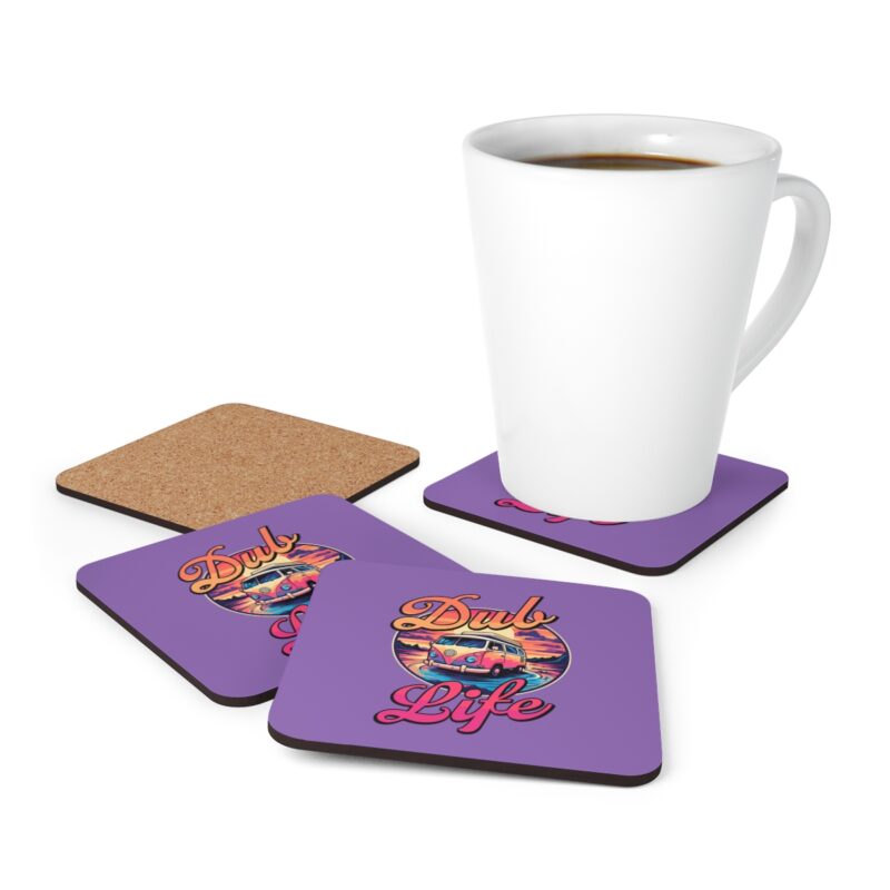 Vw Camper Dub Life Purple Coaster Set