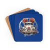 Clown Vw Bug Corkwood Coaster Set