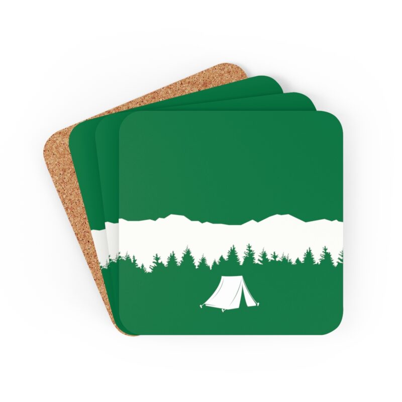 Camping In The Mountains Coaster Set