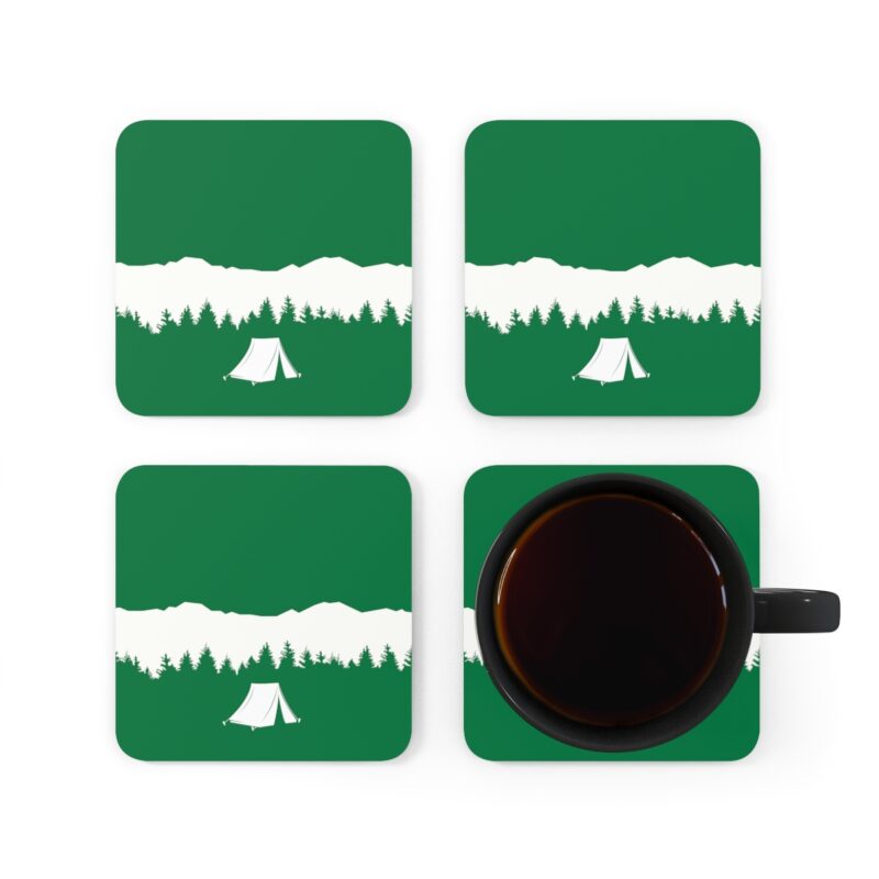 Camping In The Mountains Coaster Set