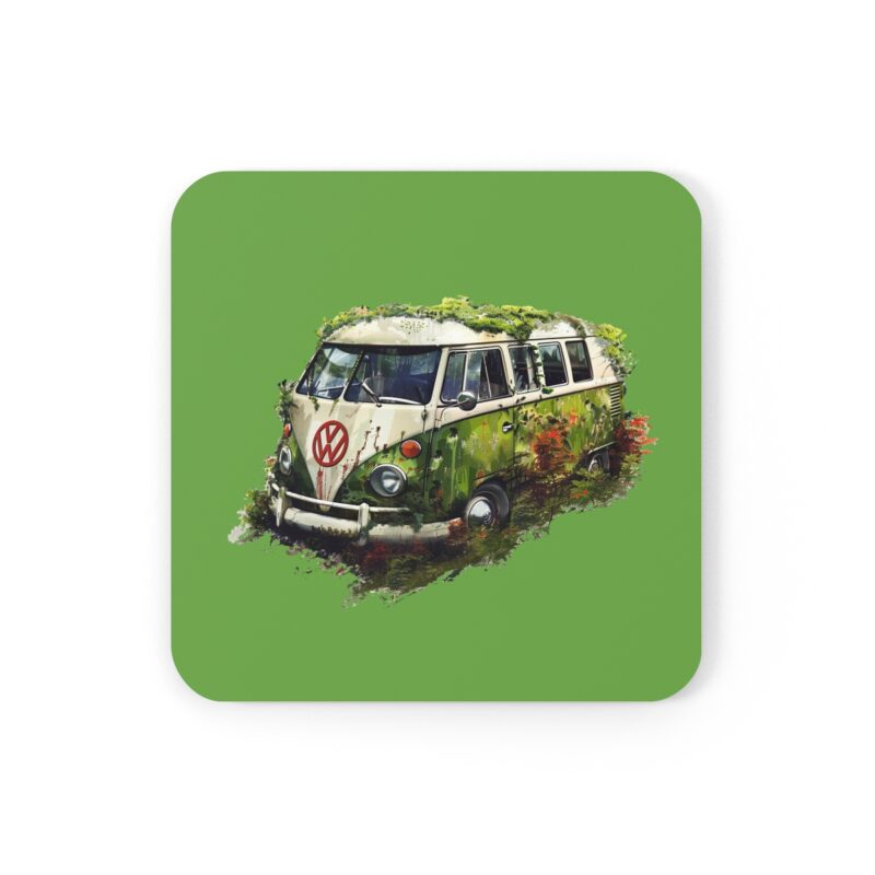 Rescued Vw Camper Corkwood Coaster Set