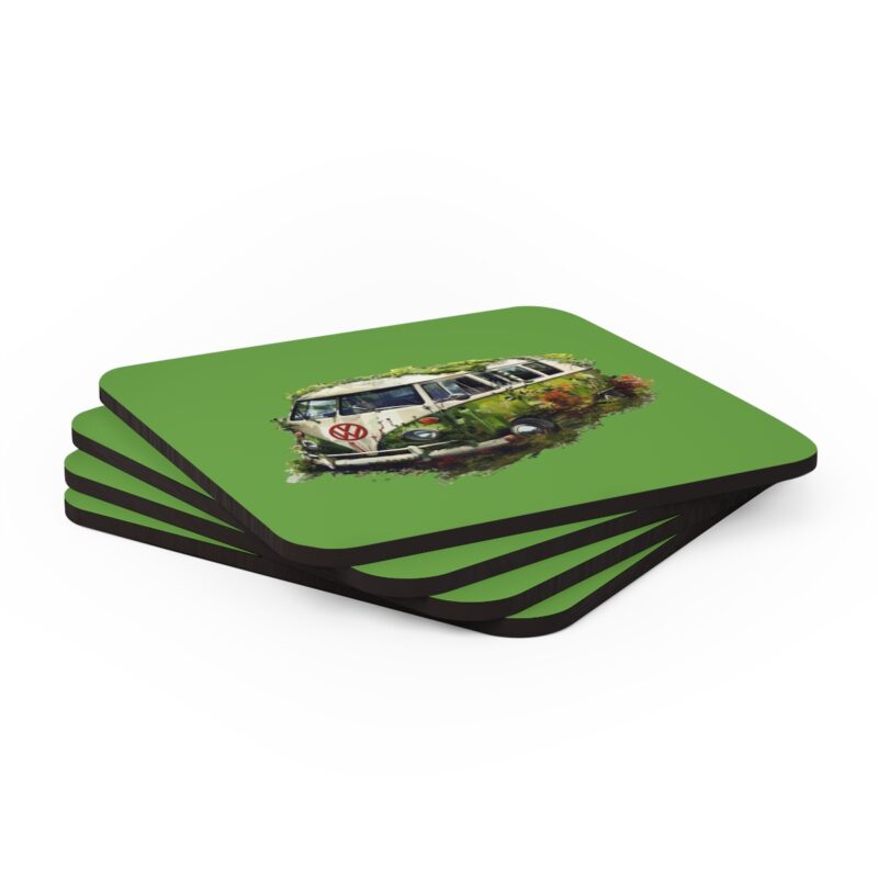 Rescued Vw Camper Corkwood Coaster Set