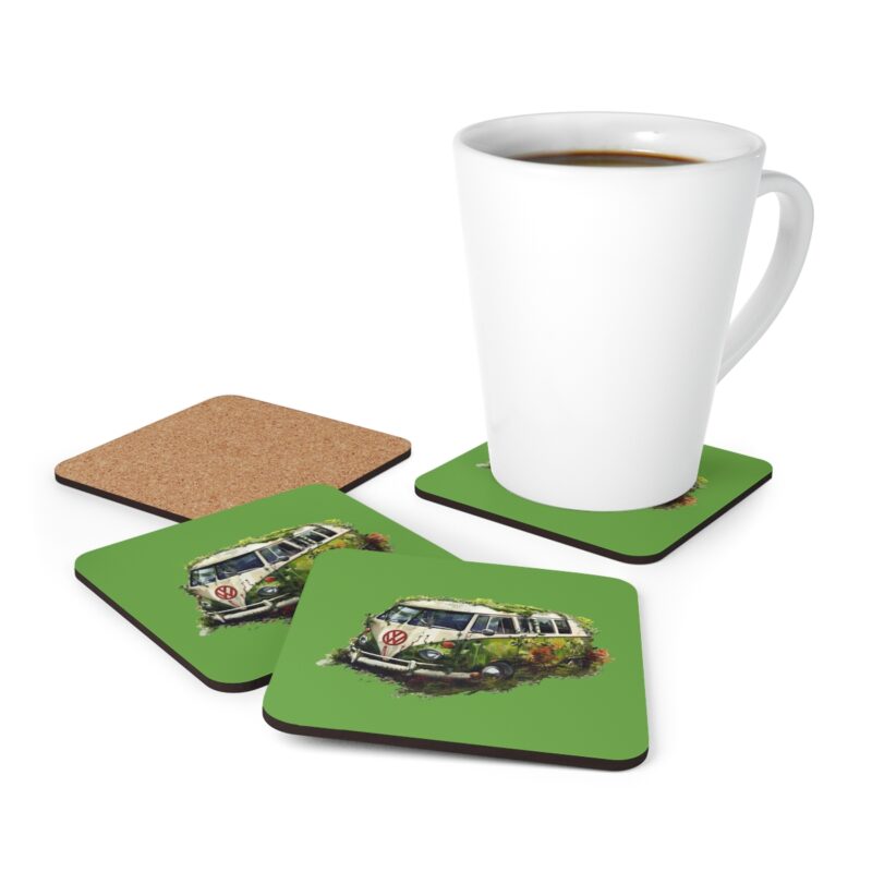 Rescued Vw Camper Corkwood Coaster Set