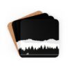 Minimalist Cyclist In Mountains Coaster Set