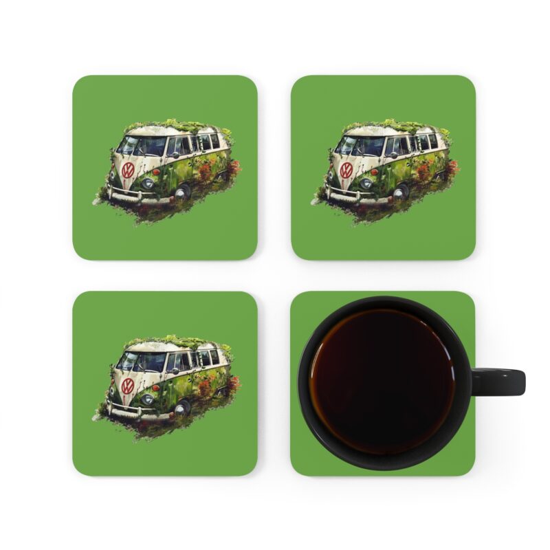 Rescued Vw Camper Corkwood Coaster Set