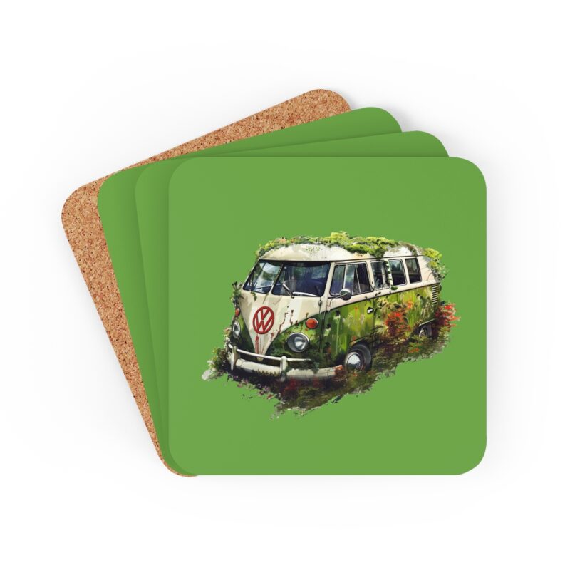 Rescued Vw Camper Corkwood Coaster Set