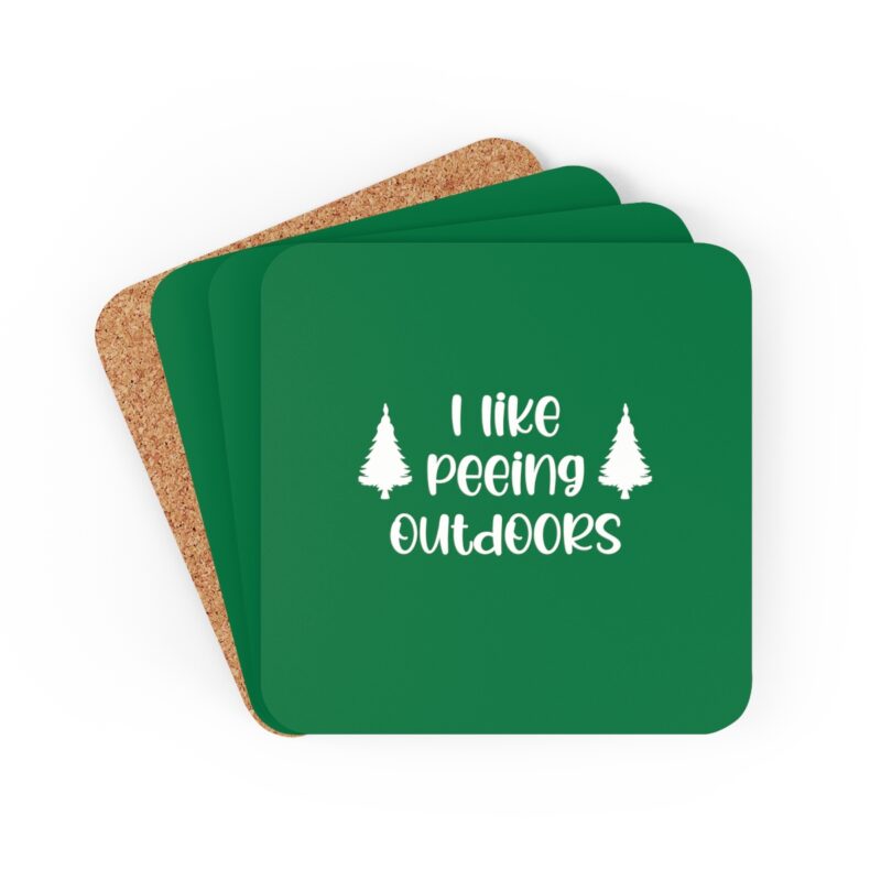 I Like Peeing Outdoors Coaster Set