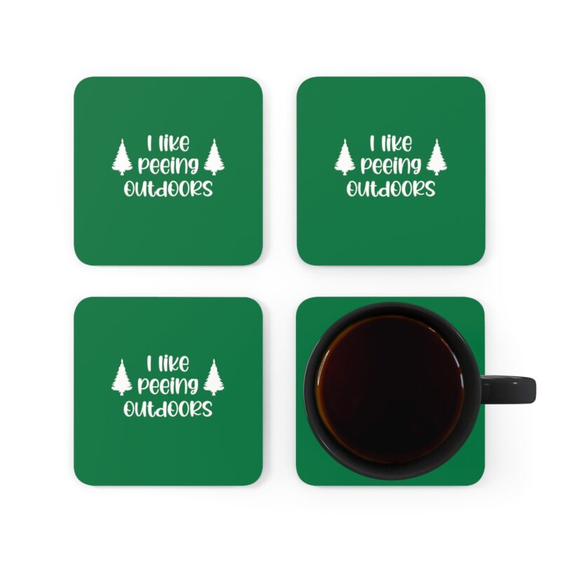 I Like Peeing Outdoors Coaster Set