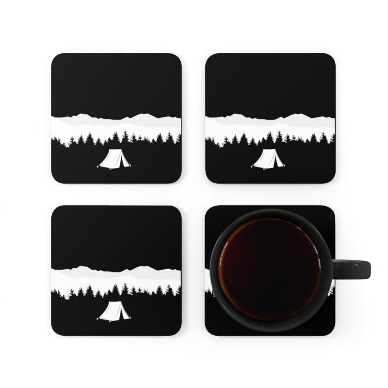 Tent In The Mountains Coaster Set